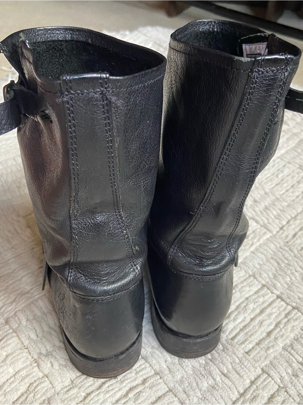 Frye Vintage Veronica Moto Engineer Harness Boots 8.5 Black - Picture 11 of 16